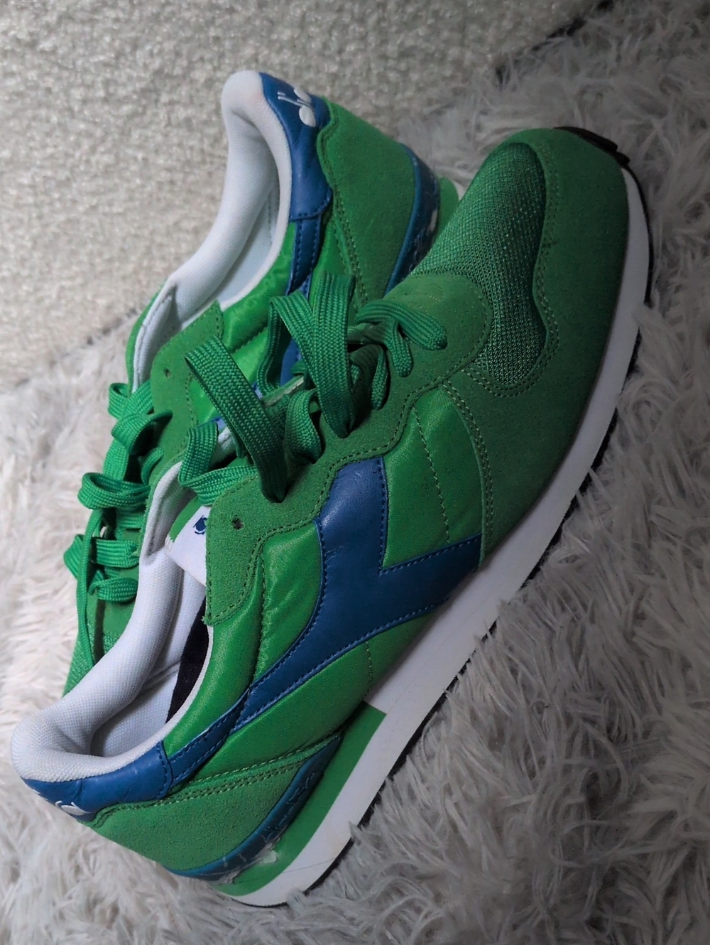 Diadora Green and Blue Athletic Sneakers